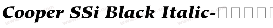 Cooper SSi Black Italic字体转换